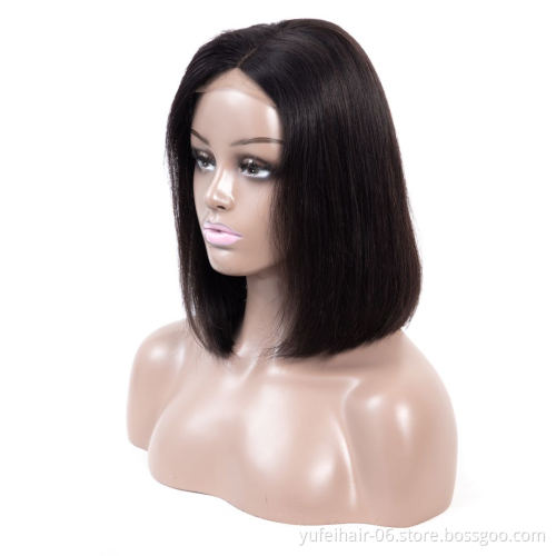 High quality 8/10 inch fake scalp bob wig,Wholesale swiiss lace closure frontal bob wigs,virgin remy human hair lace wig